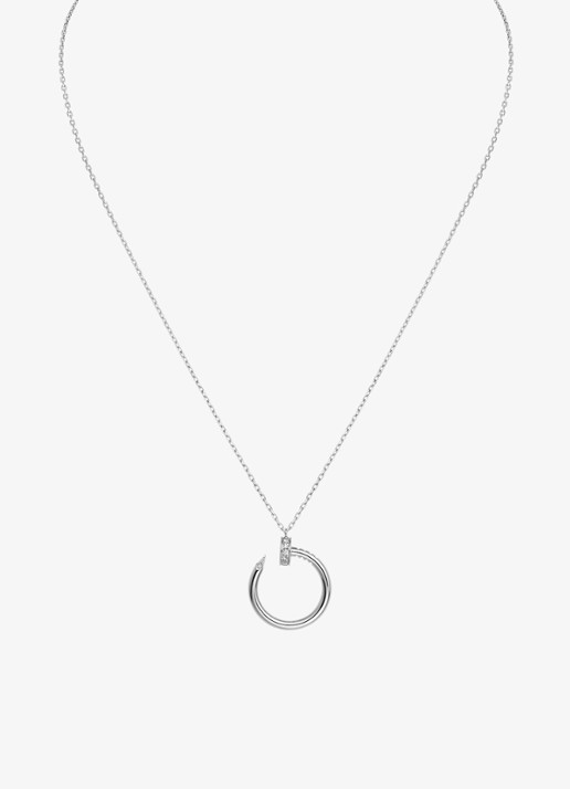 Cartier Juste un Clou ketting van 18 karaat witgoud met 0.12 ct diamant CRB7224891