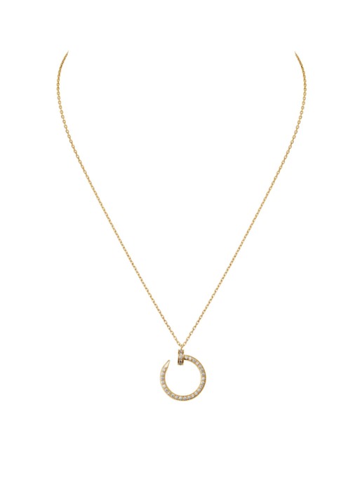 Cartier Juste un Clou ketting van 18k geelgoud met 36 diamanten CRB7224511 - voorkant geelgoud