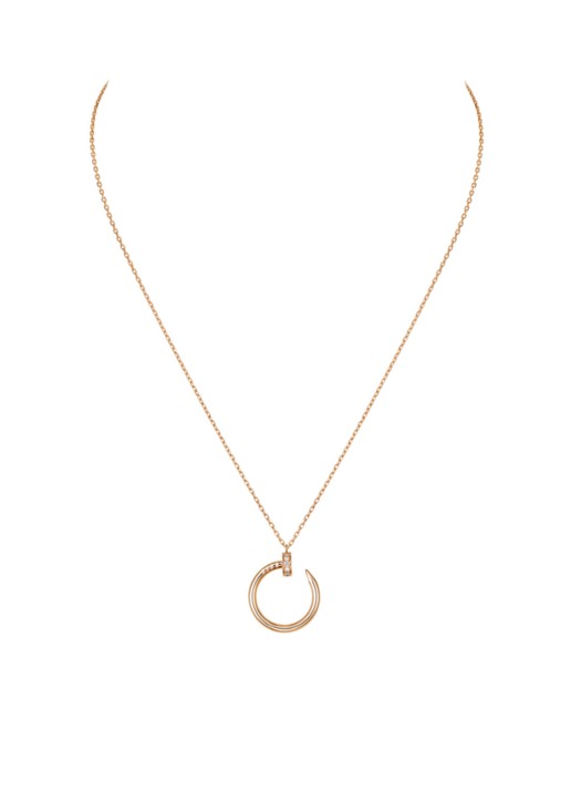 Cartier Juste un Clou ketting van 18k roségoud met diamanten CRB3047000 - voorkant roségoud