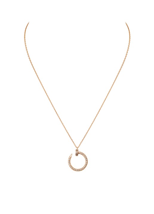 Cartier Juste un Clou ketting van 18k roségoud met diamanten CRB3047000 - voorkant 2 roségoud
