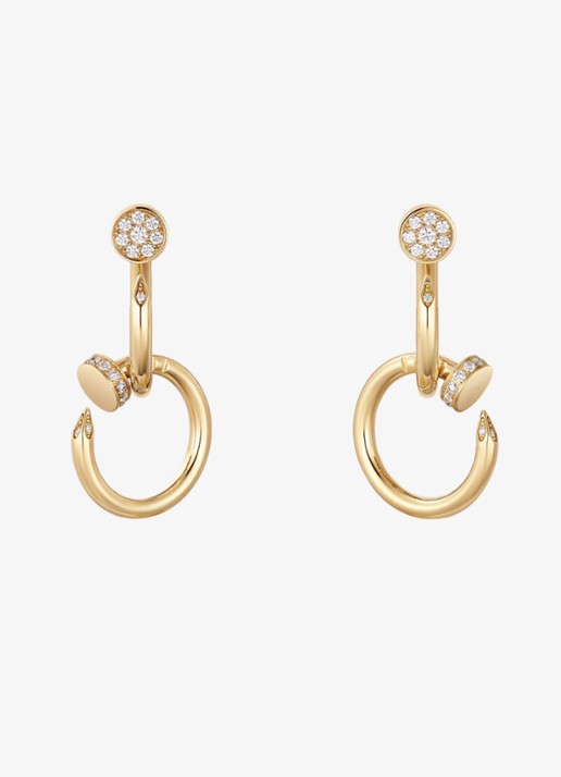 Cartier Juste un Clou oorstekers van 18 karaat geelgoud met 27 diamanten CRB8301504