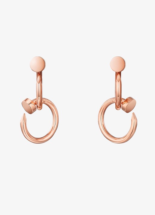 Cartier Juste un Clou oorstekers van 18 karaat roségoud CRB8301527 - achterkant roségoud