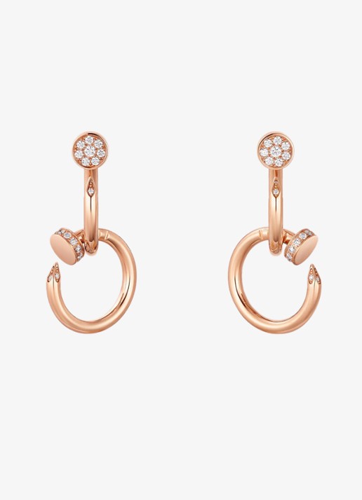 Cartier Juste un Clou oorstekers van 18 karaat roségoud met 27 diamanten CRB8301503