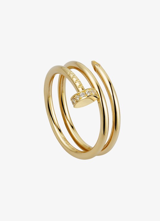 Cartier Juste un Clou ring van 18 karaat geelgoud met 0.08 ct diamant CRB42118