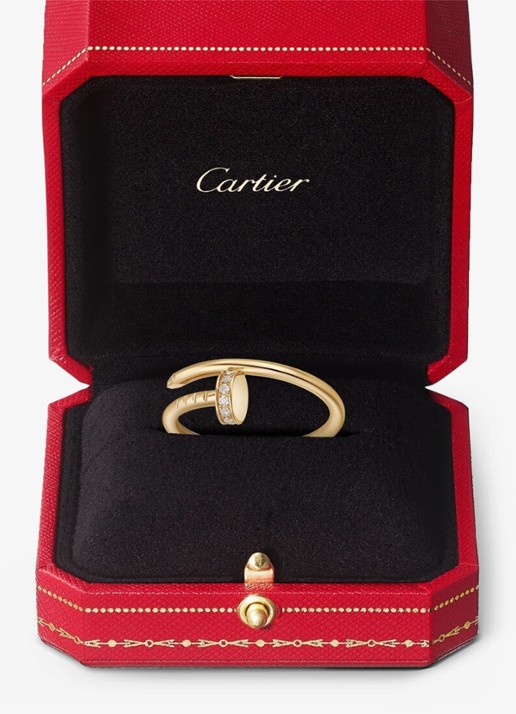 Cartier Juste un Clou ring van 18 karaat geelgoud met 0,08 ct diamant CRB42449 - detail 4 geelgoud