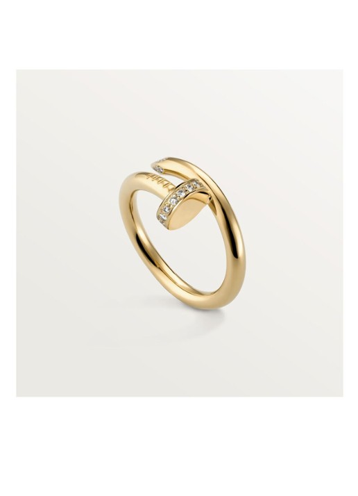 Cartier Juste un Clou ring van 18 karaat geelgoud met 22 briljant geslepen diamanten CRB4216900 - voorkant 2 geelgoud
