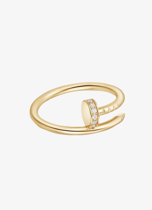 Cartier Juste un Clou ring van 18 karaat geelgoud met diamanten CRB42449 - detail geelgoud