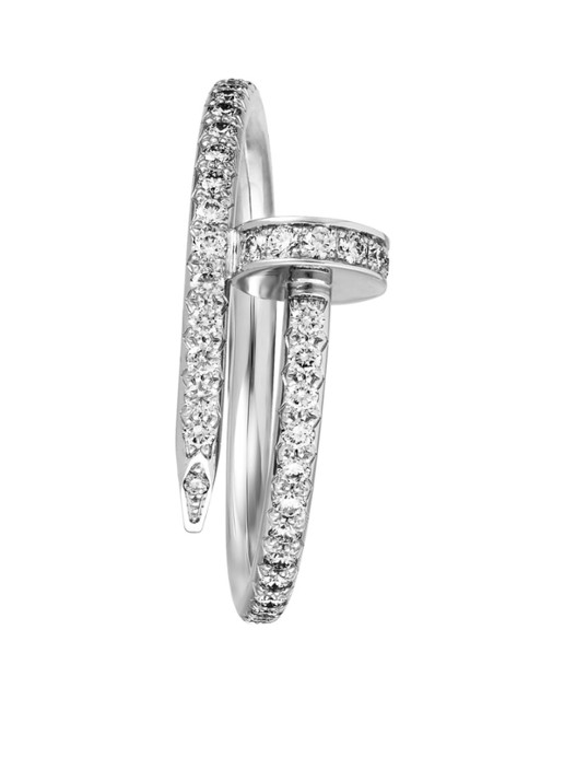 Cartier Juste un Clou ring van 18 karaat witgoud en 53 diamanten CRB4231600 - voorkant 2 witgoud