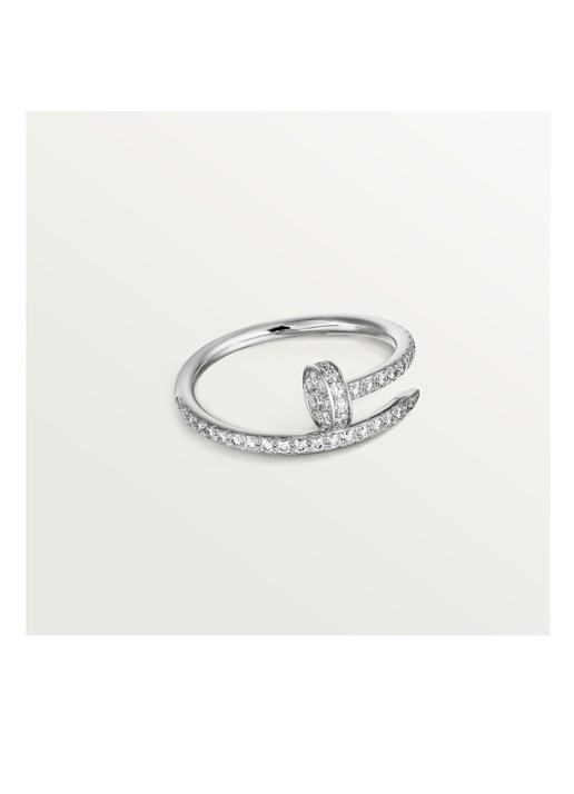 Cartier Juste un Clou ring van 18 karaat witgoud en 53 diamanten CRB4231600 - voorkant 3 witgoud