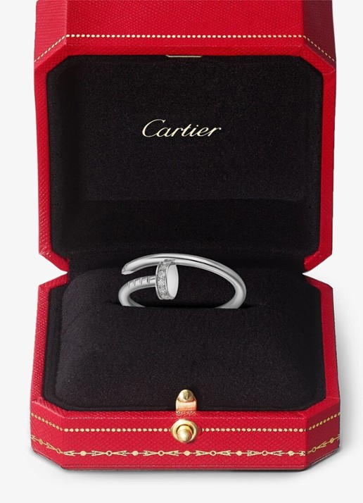 Cartier Juste un Clou ring van 18 karaat witgoud met diamanten CRB42450 - detail 5 witgoud