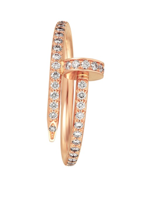 Cartier Juste un Clou ring van 18k roségoud met 53 diamanten CRB4231400 - voorkant 2 roségoud