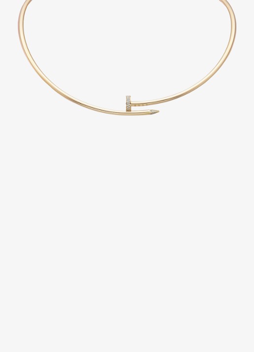 Cartier Juste un Clou Torque ketting, klein model van 18 karaat geelgoud met 0.20 ct diamant CRN7424422 - voorkant 4 geelgoud