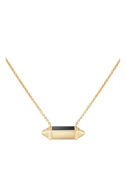 Cartier Les Berlingots de Cartier ketting met onyx en diamant CRB7224700 - voorkant 2 geelgoud