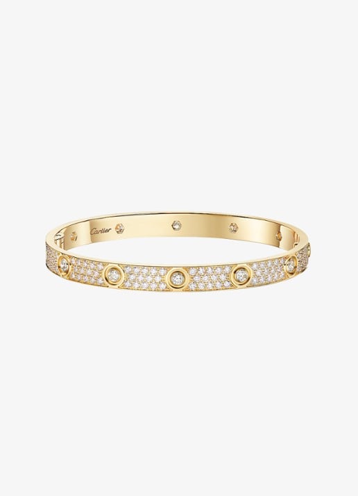 Cartier LOVE armband, klassiek model van 18 karaat geelgoud met 4.04 ct diamant CRN6727317