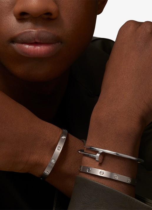 Cartier LOVE armband, klassiek model van 18 karaat witgoud CRB6077117 - voorkant 2 witgoud