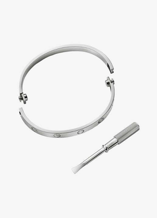 Cartier LOVE armband, klassiek model van 18 karaat witgoud CRB6077117 - detail 7 witgoud