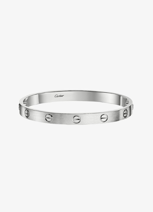 Cartier LOVE armband, klassiek model van 18 karaat witgoud CRB6077117