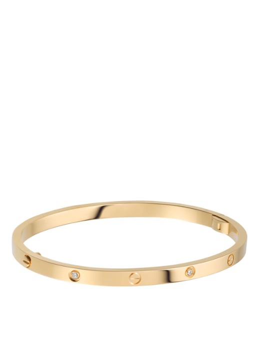 Cartier LOVE armband small van 18 karaat geelgoud met 6 diamanten CRB6047215 - voorkant 2 geelgoud