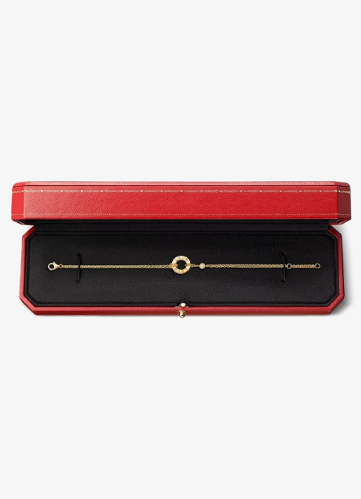 Cartier LOVE armband, van 18 karaat geelgoud met 0.03 ct diamant CRB6038300 - detail 6 geelgoud