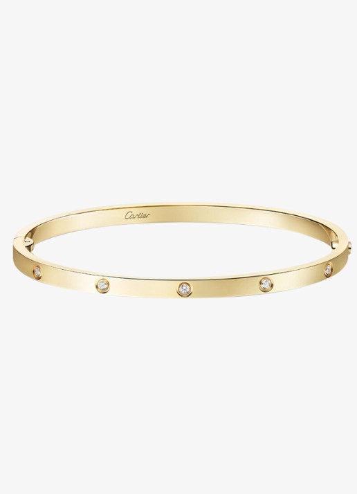 Cartier LOVE armband van 18 karaat geelgoud met 10 diamanten CRB6079715