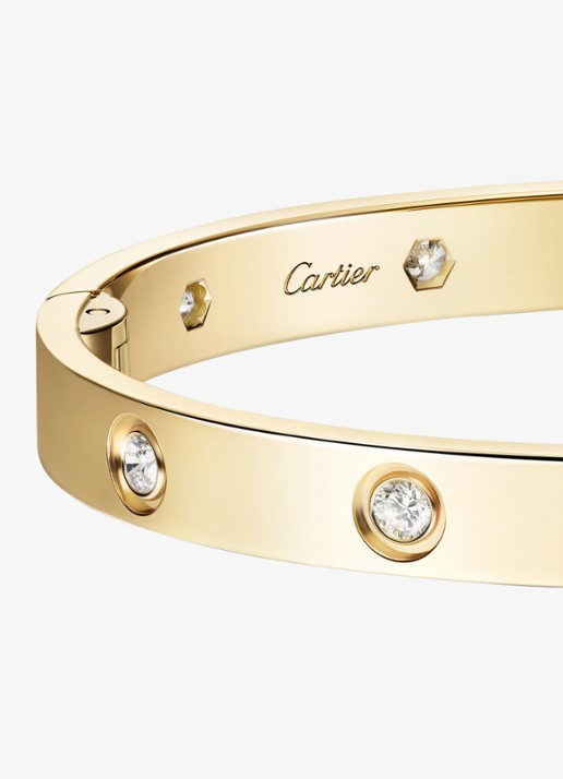 Cartier LOVE armband van 18 karaat geelgoud met 10 diamanten CRB6082415 - detail 3 geelgoud