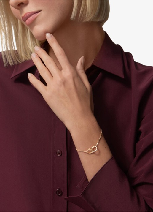 Cartier LOVE armband van 18 karaat geelgoud met 18 diamanten CRB6084300 - voorkant 2 geelgoud