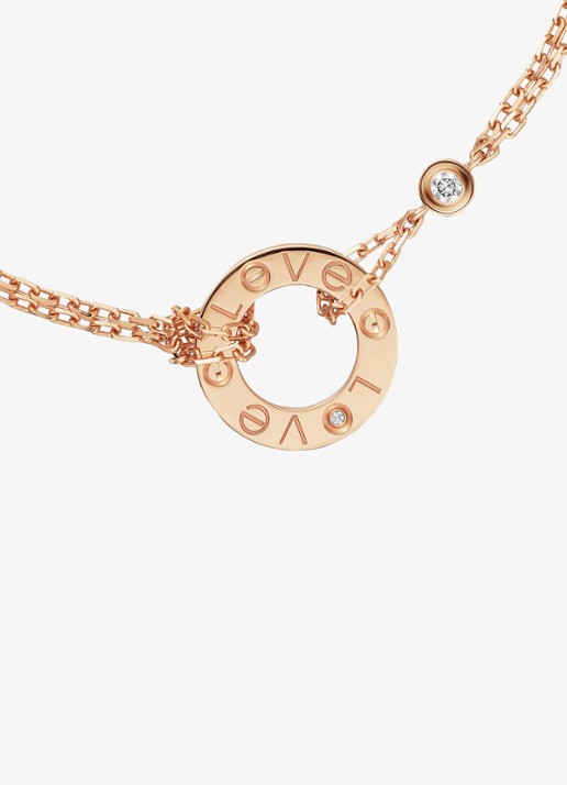 Cartier LOVE armband, van 18 karaat roségoud met 0.03 ct diamant CRB6063600 - detail 5 roségoud