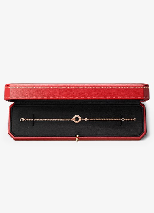Cartier LOVE armband, van 18 karaat roségoud met 0.03 ct diamant CRB6063600 - detail 7 roségoud