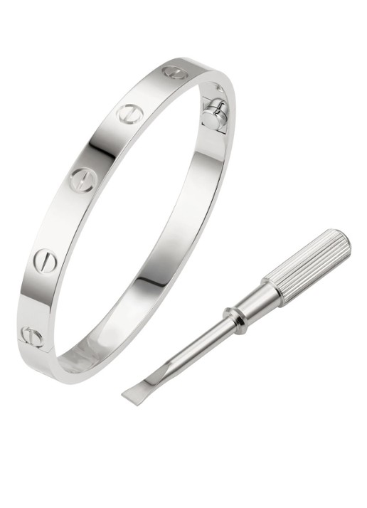 Cartier LOVE armband van 18 karaat witgoud CRB6067600 - voorkant 3 witgoud