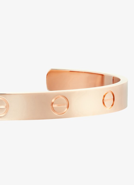 Cartier LOVE bangle, open, klassiek model van 18 karaat roségoud CRB6032617 - detail 4 roségoud