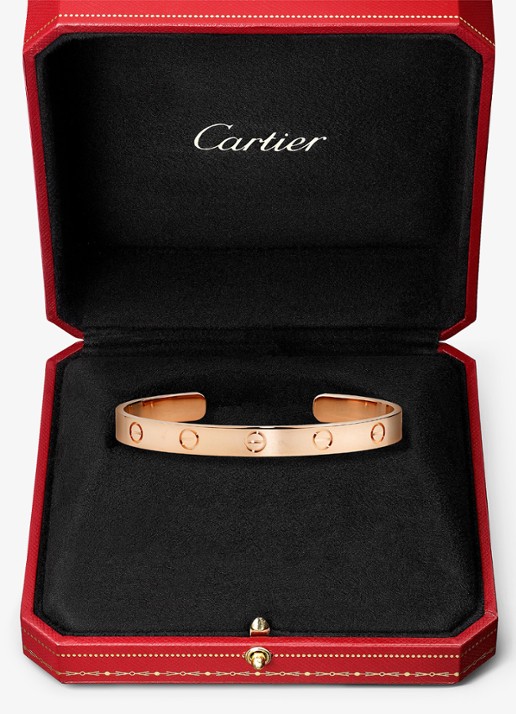 Cartier LOVE bangle, open, klassiek model van 18 karaat roségoud CRB6032617 - detail 6 roségoud