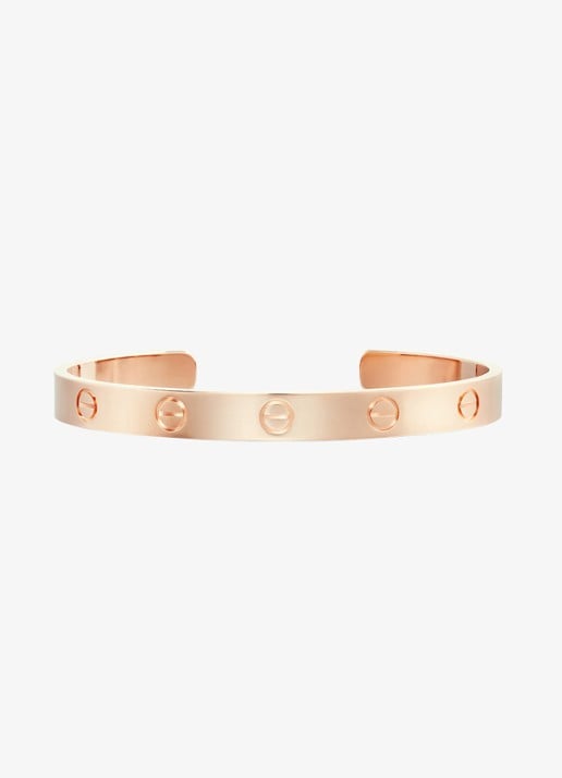 Cartier LOVE bangle, open, klassiek model van 18 karaat roségoud CRB6032617