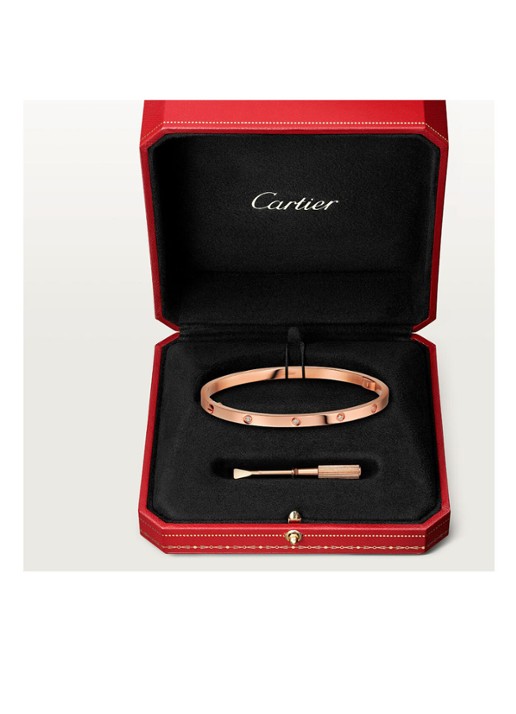 Cartier LOVE bangle van 18 karaat roségoud met 10 diamanten CRB6047900 - detail 4 roségoud