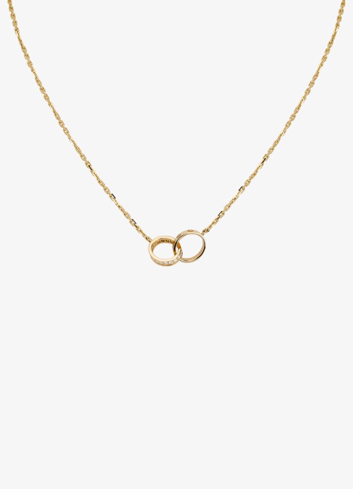 Cartier LOVE ketting van 18 karaat geelgoud met 0.22 ct diamant CRB7013800 - achterkant geelgoud