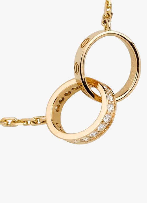 Cartier LOVE ketting van 18 karaat geelgoud met 0.22 ct diamant CRB7013800 - detail 2 geelgoud