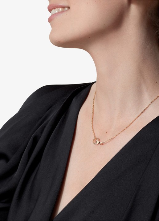Cartier LOVE ketting van 18 karaat geelgoud met 0.22 ct diamant CRB7013800 - voorkant 7 geelgoud