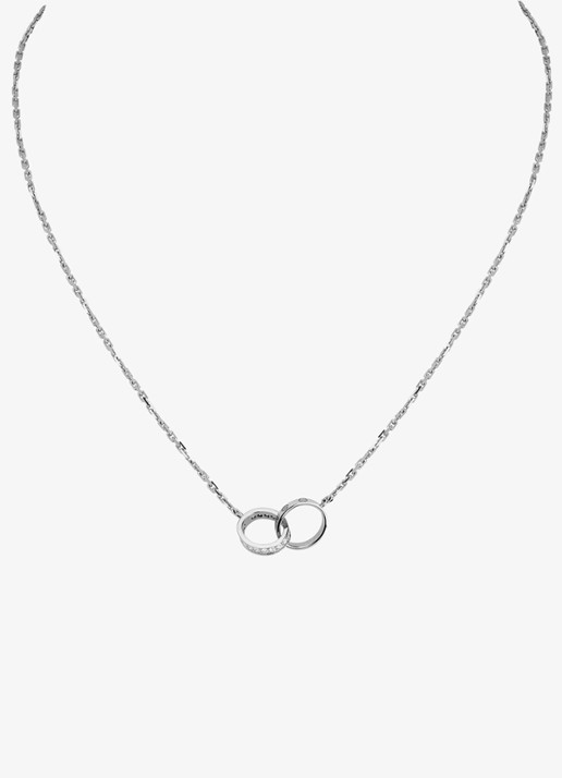 Cartier LOVE ketting van 18 karaat witgoud met 0.22 ct diamant CRB7013700
