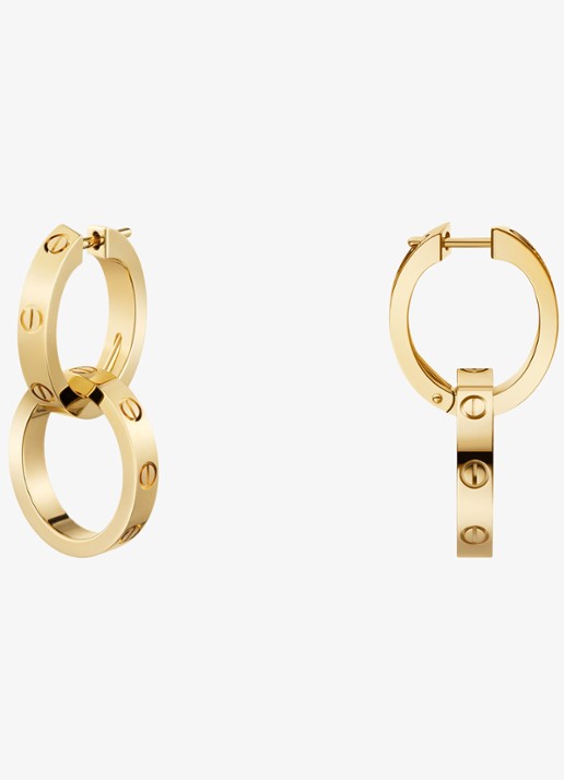 Cartier LOVE oorringen van 18 karaat geelgoud CRB8301499 - voorkant 2 geelgoud