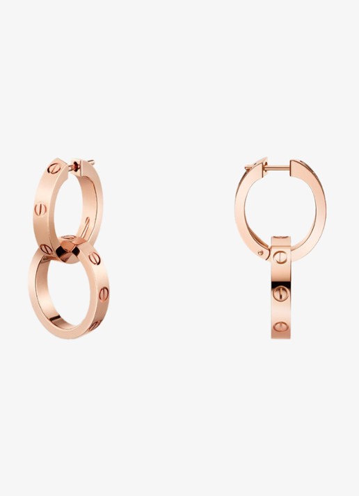 Cartier LOVE oorringen van 18 karaat roségoud CRB8301498 - voorkant 7 roségoud