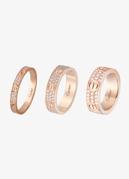 Cartier LOVE ring, mini model van 18 karaat roségoud met 0.19 ct diamant CRB4218100 - detail 2 roségoud