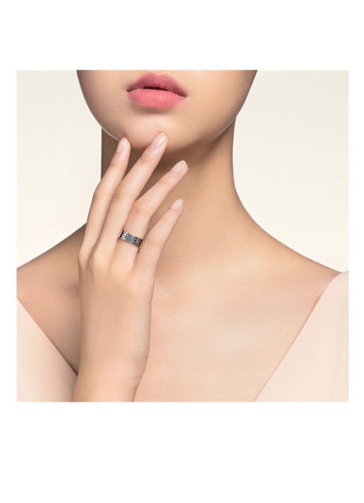 Cartier Love ring van 18 karaat witgoud CRB4084700 - detail 2 witgoud