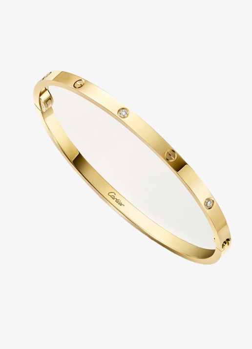 Cartier LOVE Small armband van 18 karaat geelgoud met 6 diamanten CRB6079415 - detail 4 geelgoud