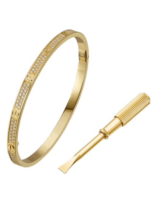 Cartier LOVE small armband van 18 karaat geelgoud met diamanten CRN6710600 - detail 4 geelgoud