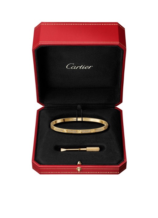 Cartier LOVE small armband van 18 karaat geelgoud met diamanten CRN6710600 - detail 5 geelgoud