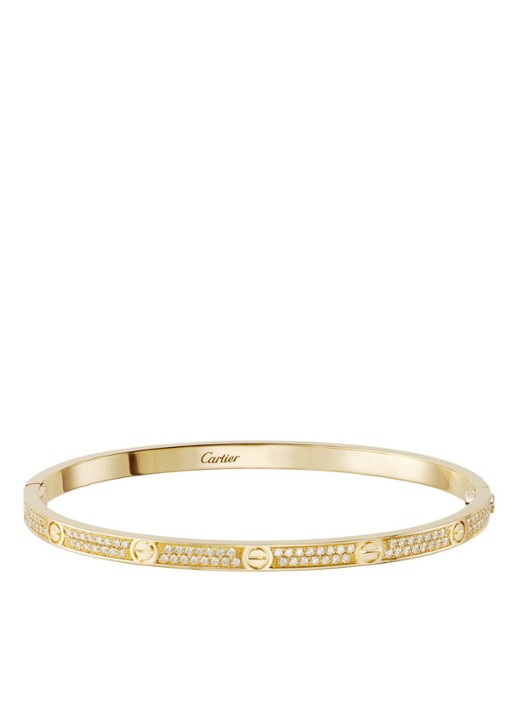 Cartier LOVE small armband van 18 karaat geelgoud met diamanten CRN6710600 - voorkant geelgoud