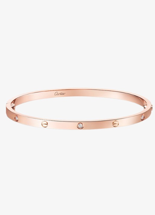 Cartier LOVE Small armband van 18 karaat roségoud met 6 diamanten CRB6079315