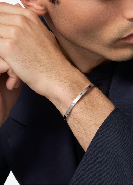 Cartier LOVE Small armband van 18 karaat witgoud CRB6079215 - voorkant 2 witgoud