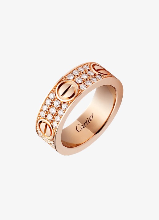 Cartier LOVE trouwring, klassiek model van 18 karaat roségoud met 0.70 ct diamant CRB4087600 - detail 3 roségoud