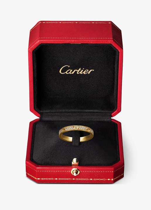 Cartier LOVE trouwring, mini model van 18 karaat roségoud met 0.19 ct diamant CRB42181 - detail 7 roségoud