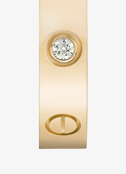 Cartier LOVE trouwring, small model van 18 karaat geelgoud met 0.02 ct diamant CRB40561 - detail 2 geelgoud